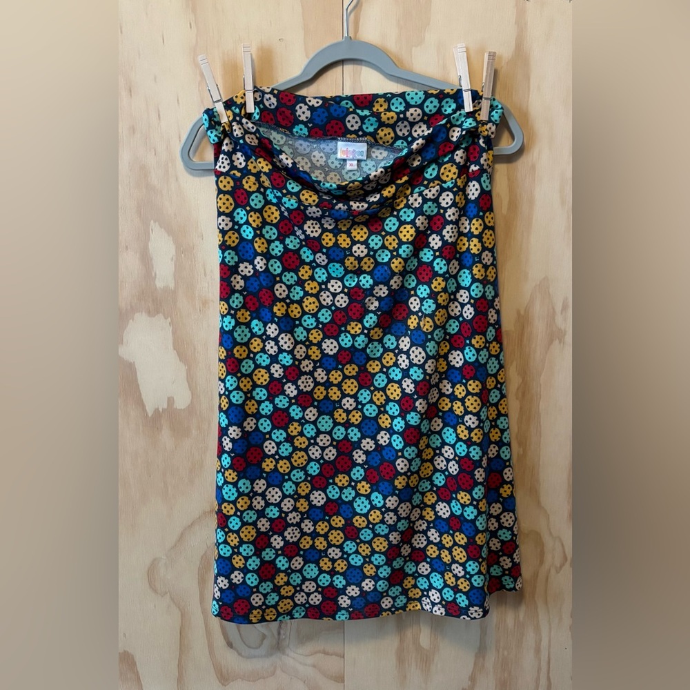 LuLaRoe Multicolor Skull Pattern Top
